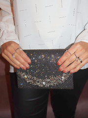 Black Diamante Embellished Bag