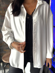 Winter White Long Sleeve Blouse Melissa