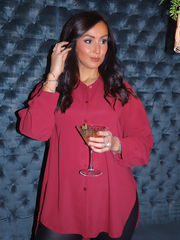 Wine Long Sleeve Blouse Melissa