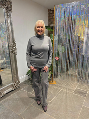 Grey Roll Neck Top Julia