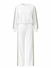 White Stripe Detail Comfort Set Isobel