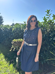 Dark Denim Embellished Dress Casandra