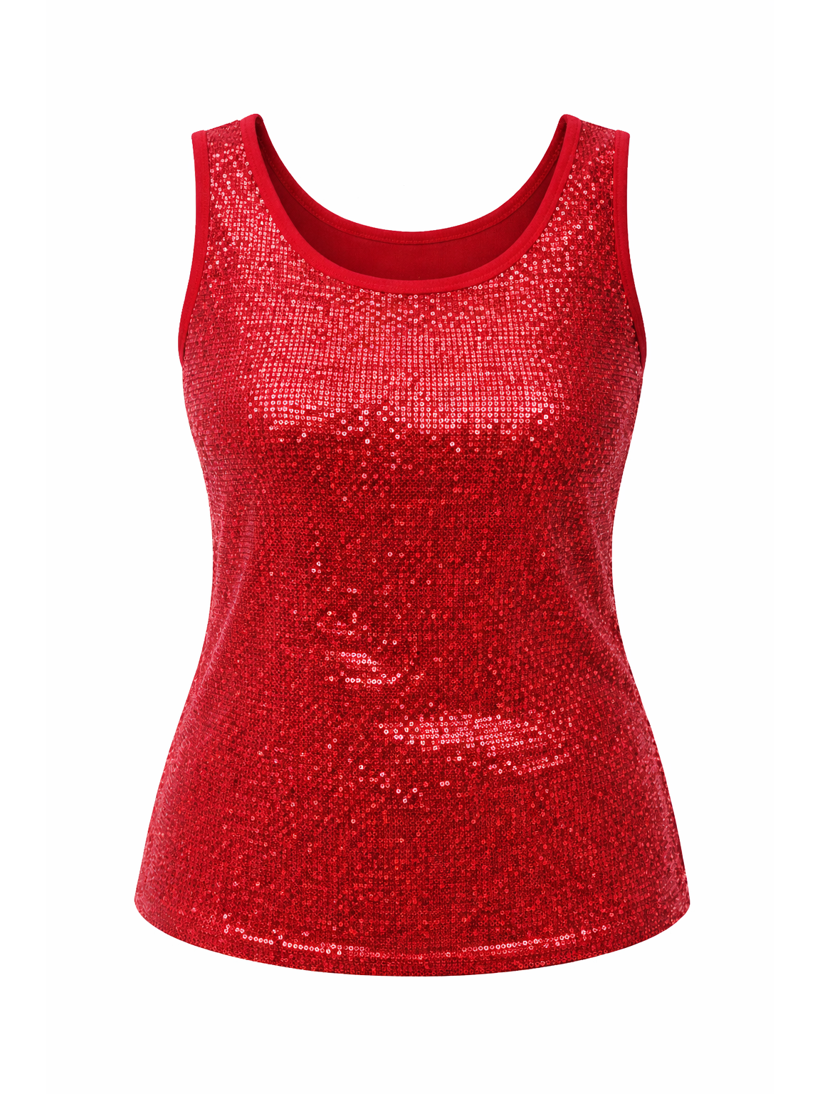 Red Sequin Vest Top Rebecca – Tillett's