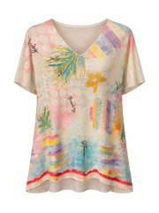 Gold Longline Multi Pattern Shimmer Top Helena