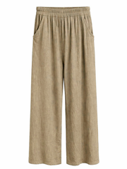 Mocha Textured Lightweight Trousers Kaylee