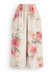 Stone Brushed Floral Trousers Alexis