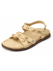 Stone Studded Cross Strap Sandals