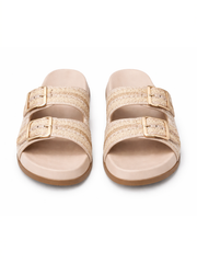 Stone Double Buckle Sliders