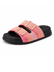 Pink Double Buckle Sliders