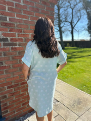 Mint Polka Dot Bubble Cotton Dress Mandy