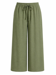 Khaki Scarf Wrap Trousers Bonnie