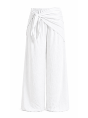White Scarf Wrap Trousers Bonnie