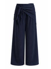 Navy Scarf Wrap Trousers Bonnie