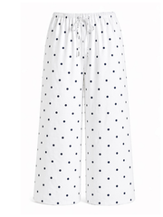 White Polka Dot Scarf Wrap Trousers Bonnie