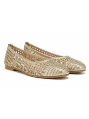 Gold Woven Ballet Flats