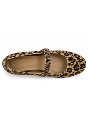 Leopard Buckle Flats