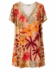 Pink Tropical Breeze Shimmer Dress Harriet