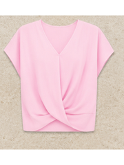 Pink Twist Drape Top Jacqueline