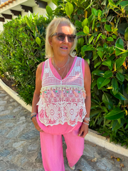White Tassel Lace Vest Demi
