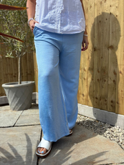 Blue Wide Leg Trousers Margot