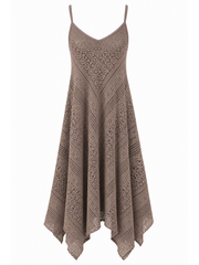 Mocha Chevron Lace Dress Haven