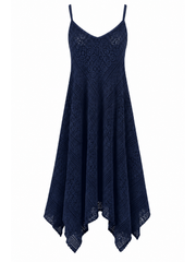 Navy Chevron Lace Dress Haven
