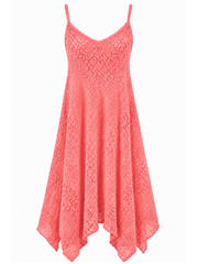 Coral Chevron Lace Dress Haven