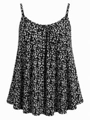 Black Ditsy Floral Vest Top Lyra