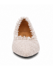 Stone Frayed Tweed Style Pumps