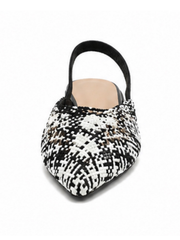 Monochrome Woven Slingback Flats