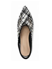 Monochrome Woven Slingback Flats