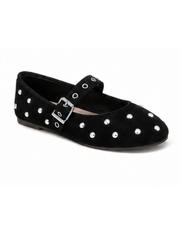 Black Studded Ballet Flats