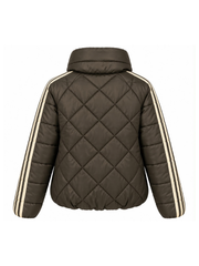 Chocolate Premium Stripe Puffer Jacket Giovanna