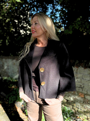 Black Gold Buttoned Jacket Vanessa