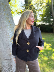 Black Gold Buttoned Jacket Vanessa