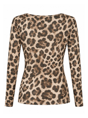 Natural Sheer Leopard Print Top Hope