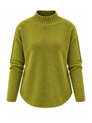Olive High Neck Reverse Seam Jumper Mae