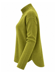 Olive High Neck Reverse Seam Jumper Mae