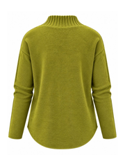 Olive High Neck Reverse Seam Jumper Mae