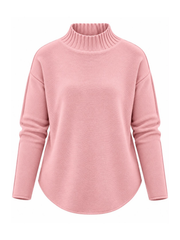 Pink High Neck Reverse Seam Jumper Mae