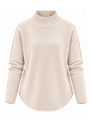 Stone High Neck Reverse Seam Jumper Mae