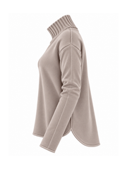 Mocha High Neck Reverse Seam Jumper Mae