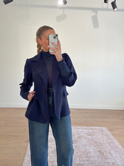 Navy Diamante Blazer Jude
