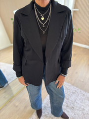 Black Diamante Blazer Jude