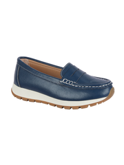 Navy Leather Penny Loafer