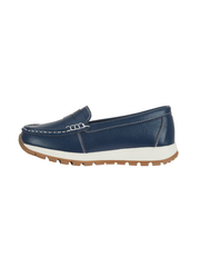 Navy Leather Penny Loafer