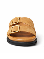 Tan Buckle Strap Sliders