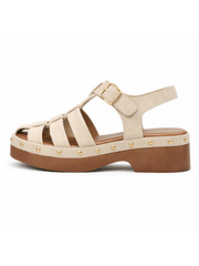 Stone Faux Suede Studded Sandals