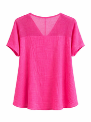 Lipstick Crochet Bubble Cotton Top Trixie