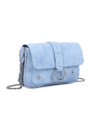 Blue Chain Crossbody Bag